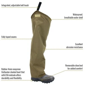 FROGG TOGGS Cleated Boot Foot HIP Waders Reg.$199.99 Now $184.99 - Picture 1 of 2