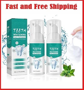 2 PCS Teethaid Mouthwash Whitening Toothpaste Foam Refreshing Breath Deep Clean - Picture 1 of 24