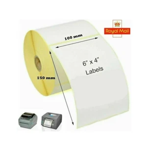Etiquetas térmicas compatibles con Royal Mail 6"x4" x 500 etiquetas por rollo - Imagen 1 de 4