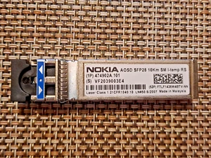 GENUINE NOKIA AOSD SFP28 10Km SM I-TEMP RS 474902A.101 FTLF1436W4BTV-NN - Picture 1 of 1