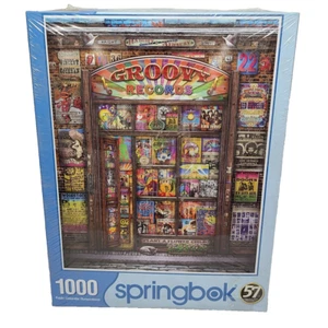 Springbok Puzzle Groovy Records 1000 Pieces-New In Sealed Box - Picture 1 of 3