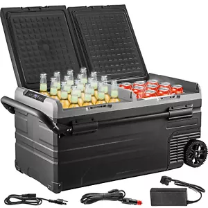 100 Quart Portable Car Refrigerator Freezer Fridge 12V Cooler Camping Truck 95L - Picture 1 of 12