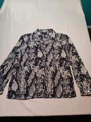 Sirena Donnkenny con estampado de piel de serpiente para mujer L abotonada para oficina Foto 1 de 4