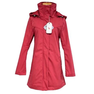 Chaqueta Mia Melon Mujer XS X Pequeña Roja Nueva con Etiquetas Impermeable Stella Pius Sarga Capucha Abrigo Foto 1 de 4