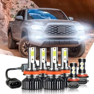 For Toyota Tacoma 2016-2020 - 6X LED Headlight High/Low Beam Fog Light Bulbs Kit - Picture 1 of 20