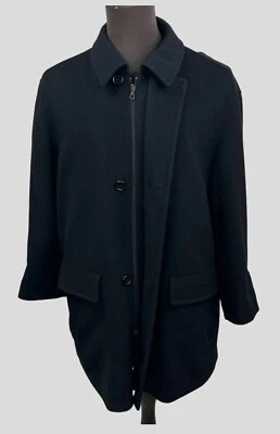 Burberry London Men Black Lambswool Cashmere Coat Jacket Short Arms EU54  44R - Image 1 of 4