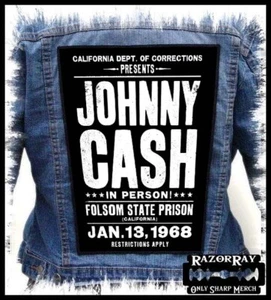 JOHNNY CASH - Folsom Prison --- Backpatch Back Patch  - Bild 1 von 2