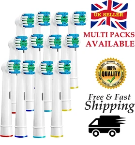 COMPATIBLE BRAUN ORAL B ACTION ELECTRIC TOOTHBRUSH REPLACEMENT BRUSH HEADS - Picture 1 of 9
