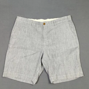 Pantalones Cortos Tommy Bahama Para Hombre XL Gris Rayas Mezcla de Lino Cordón Vacaciones Viaje - Imagen 1 de 9