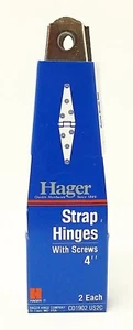 Hager 4" Heavy Duty Strap Hinge CD1092-2C Wrought Steel Galvanized 2 Pack - Picture 1 of 1