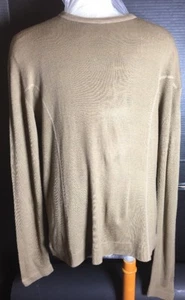 Pierre Cardin Boutique men Size XL TAN Nude long Sleeve Shirt 100% Acrylic Virg - Picture 1 of 7