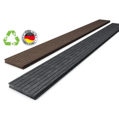 Terrassendiele Kunststoff (100% recycelt) 200x19.5x2.8cm Balkondiele WPC - Bild 1 von 4
