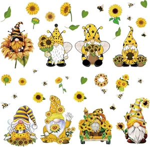 Wall Decals Sunflower Window Clings Dwarf Wall Decor Sticker Inspirational Quote - Picture 1 of 12