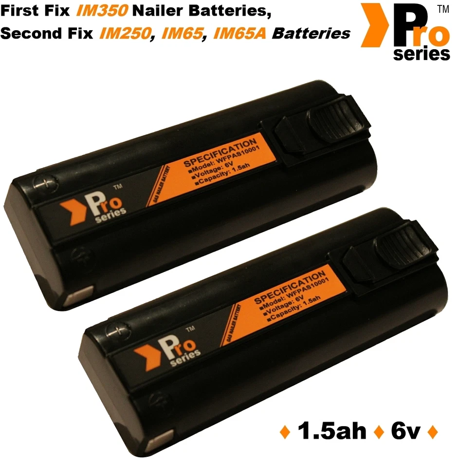 2x replacement batteries for paslode im350/350+/65/65A/2501 .5ah (pro-series)