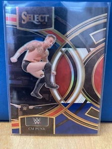 Panini Select WWE CM PUNK Premier Level 2024 negro y azul Prizm/399 #165 crudo - Imagen 1 de 2