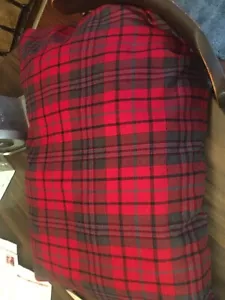 wool throw pillow 25 X18 - Red Plaid Funds Go To Daughters Home Fire In So Cal - Picture 1 of 2