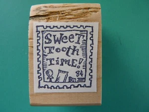Sweet Tooth Time Faux Postage RUBBER BABY BUGGY BUMPERS Rubber Stamp  - Picture 1 of 2