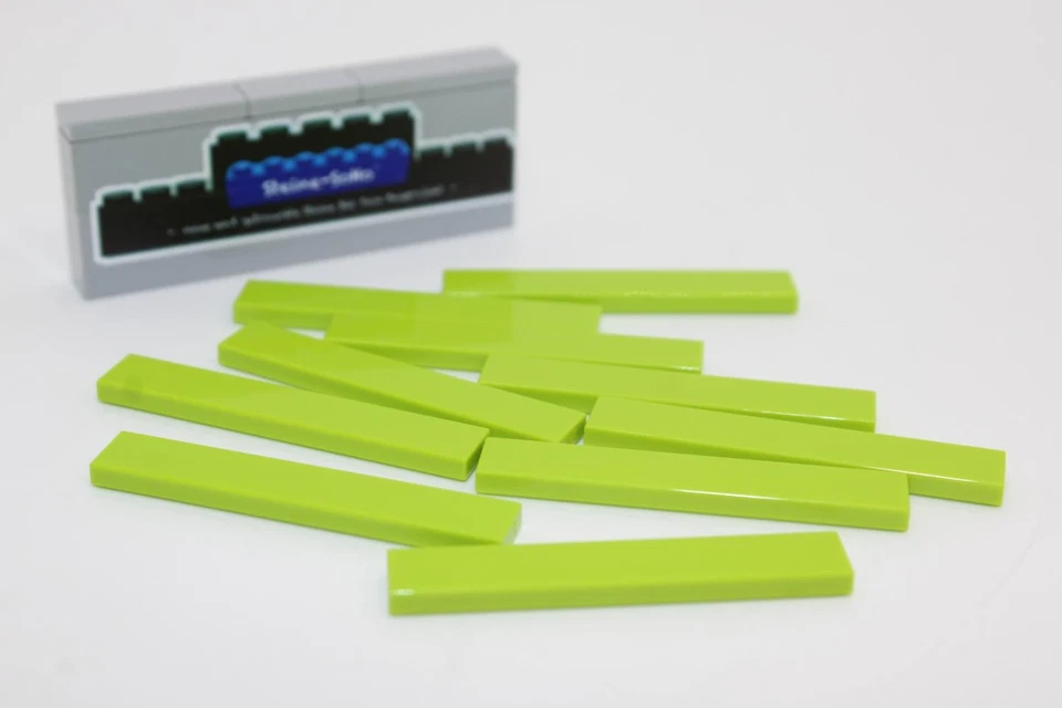 Lego (c) 10x 1x6 Fliese - 6636 - lime grün - lindgrün - tile - Bild 1 von 1