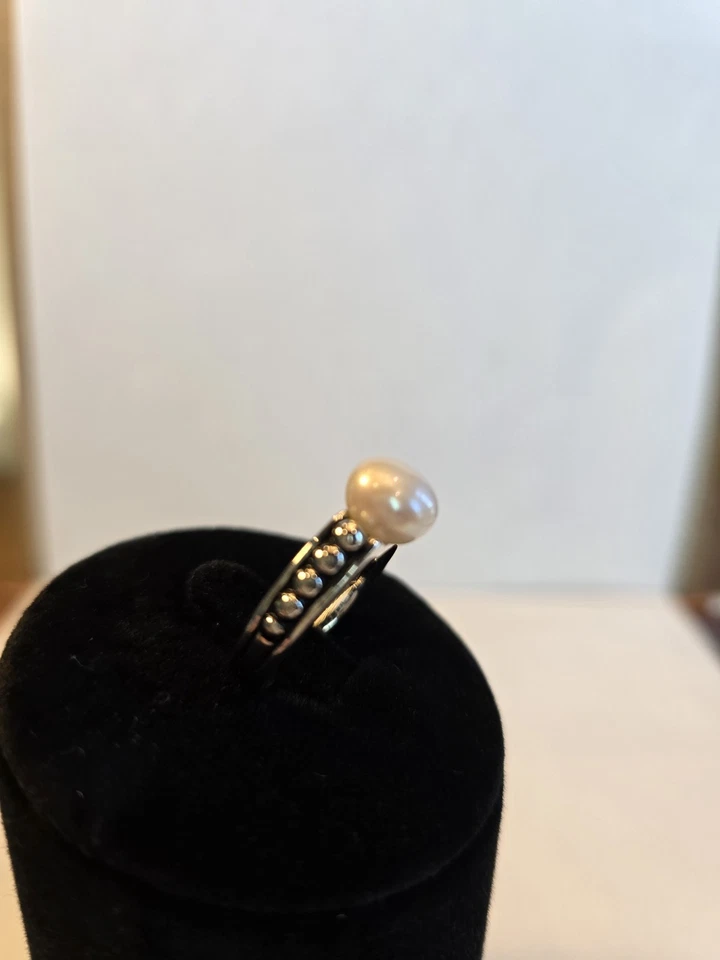 HONORA FRESHWATER 珍珠纯银戒指 ■ 8 码 — 第 1/4 张图片