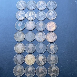 Victoria Pennies (28) All Different 1860 1888 1866 1894 Victorian Coins Lot 6 - Picture 1 of 16