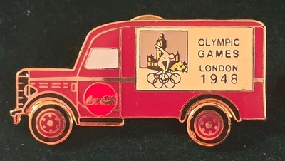 ATLANTA 1996 OLYMPIC GAMES. LONDON 1948 COCA-COLA TRUCK LAPEL PIN - Image 1 of 2
