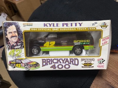 Kyle Petty 1994 Official GMC Suburban Truck Bank Brickyard 400 NASCAR #42 NIB - Image 1 of 4
