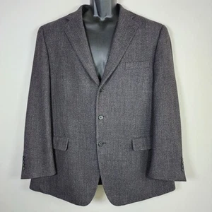 Vintage Hudsons Bay Tweed Blazer Mens 44 R Wool Cashmere Hipster Jacket HBC 90s - Picture 1 of 23