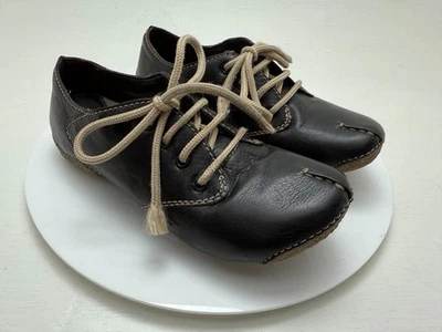 Clarks Active Air Shoes UK Size 4 D Womens Black Leather Flats Comfort Lace Ups - Image 1 of 4