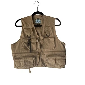 Master Sportsman Outdoor Fishing Vest Tan Utility Pockets Boy’s M Rugged Gear - Picture 1 of 8