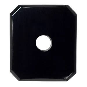 Natural Extra Fine Black Onyx - Emerald Octagon Buff Top Drill Hole Cabochon - B - Picture 1 of 2