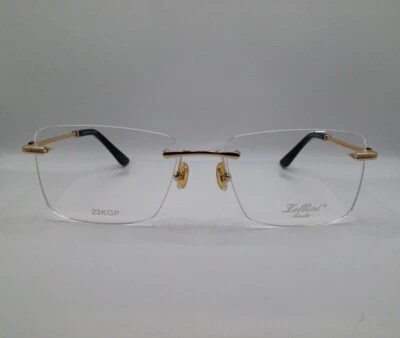 Zellini Lunettes ZL623 C1 23KGP Gold Plated Rimless Eyeglasses Frames 58-18-145 - Image 1 of 4