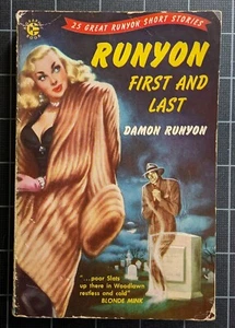 First and Last Runyon 1953 Graphic Printing Vintage Paperback Pulp Fiction GGA - Imagen 1 de 4