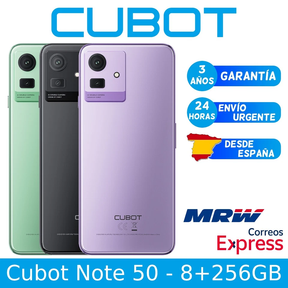 Cubot Note 50 8/256GB Smartphone Dual SIM Android 13 Teléfono Móvil Libre - Imagen 1 de 1