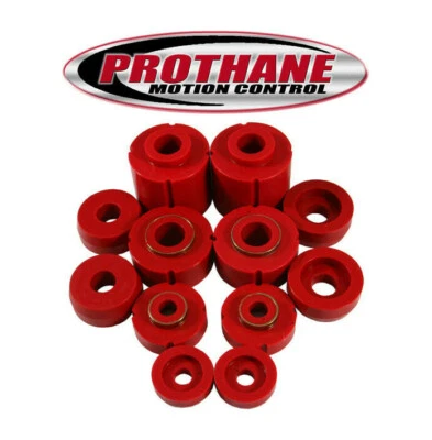 PROTHANE 80-96 Ford F-150 F-250 F-350 Cab Mount Bushing Kit Polyurethane (Red) - Image 1 of 2