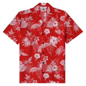 Alvish Men's Button Down Casual Floral Short Sleeve Tropical Hawaiian Shirts - Picture 1 of 39