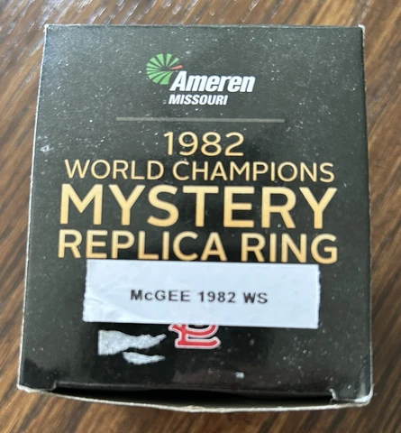 1982 WORLD SERIES CHAMPIONS REPLICA RING sga cardinals ST LOUIS mcgee 8/14/2022 Cover