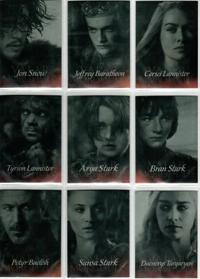 GAME OF THRONES SEASON 4 VALAR MORGHULIS RARE INSERT CARD SET G1-G20  (20) - Image 1 of 4
