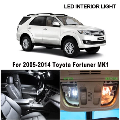 10pcs Canbus LED Interior Dome Map Light Kit For 2005-2014 Toyota Fortuner MK1 - Image 1 of 4