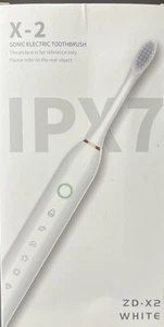 X-2 Sonic Electric Toothbrush w 4 Brush Heads 6 Modes ZD-X2 Color White, New - Picture 1 of 3