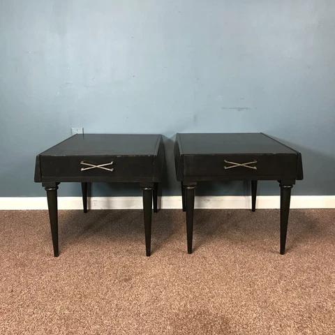 Pair of American of Martinsville Mid Century One Drawer Stands Cover