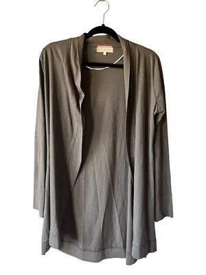 Cárdigan Largo Indígena Talla S Marrón Claro Algodón Orgánico Foto 1 de 4