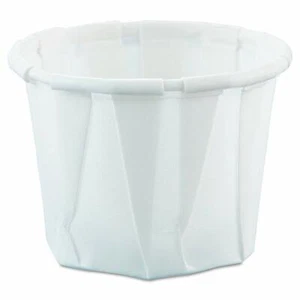 Solo Souffle Cup, .5 oz, White, Paper, Disposable, Case of 5000 - Picture 1 of 1