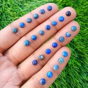 25 Piece Best 100% Natural Lapis Lazuli Cabochon Loose Gemstone 5x5 mm Lot Round - Picture 1 of 1