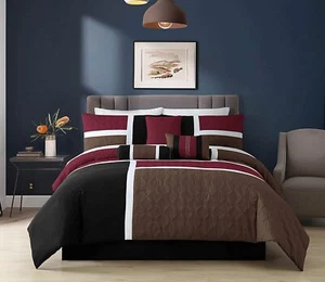 Chezmoi Collection 7-Piece Comforter Set Medallion Patchwork Quilted Bedding Set - Picture 1 of 36