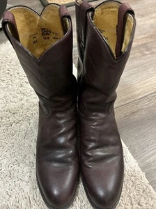 9 1/2 D Justin Round Toe Western Cowboy Boots 3435 1804 VC10 - Picture 1 of 11