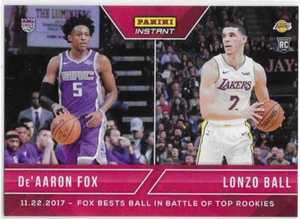 2017-18 Panini Instant #45 Lonzo Ball / De'Aaron Fox RC (PRINT RUN 133) - Bild 1 von 2