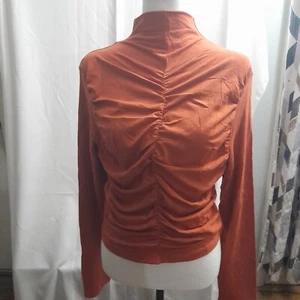 Womens Fall Longsleeve Fitted Mock Collar Basic Trendy T Shirt Blouse Sz XL - Picture 1 of 4