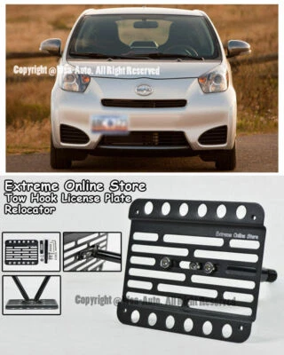 For 12-15 Scion iQ Front Bumper Tow Hook License Plate Mount Relocator Bracket Foto 1 de 4