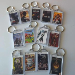Playstation 5 PS5 Game Art Video Game Keychain | Chain | Pendant (Front & Back) - Picture 1 of 3