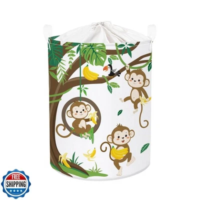 HUUUMONSS Animales del Bosque Bebé Cesta de Lavandería Ropa Plegable Niños Almacenamiento Foto 1 de 4